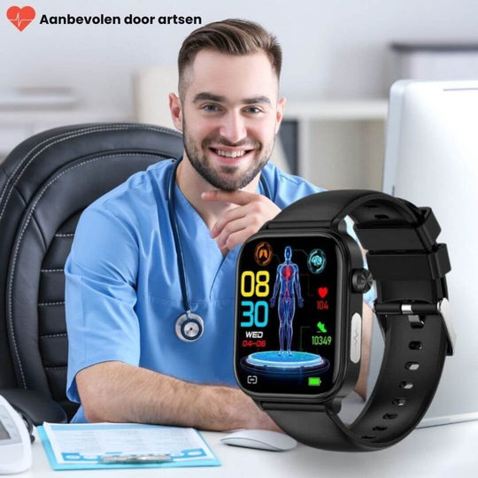 Senioren Smartwatch mit Gesundheitsüberwachung und GPS Tracking, Smart Watch mit Notruf für Senioren 8