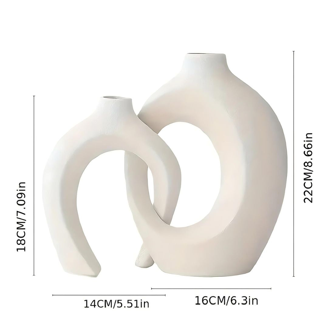 Set von modernen Vasen mit abstraktem Design aus Keramik 3