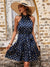 Damen Mini Kleid Rüschen mit Gürtel Hochwertige Stoffe 4