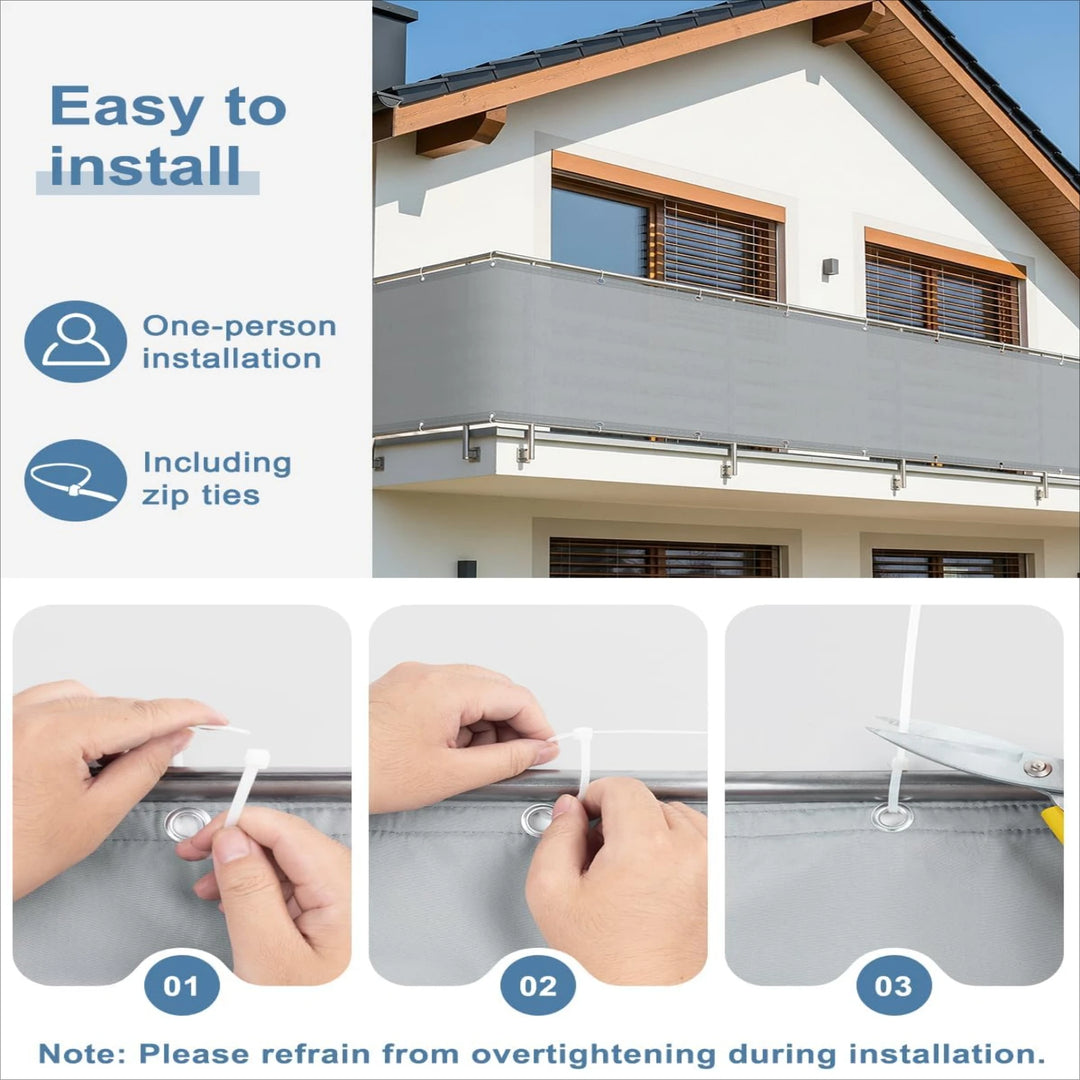 Sichtschutznetz für Balkon und Garten, wetterfester Zaun- und Terrassenschutz 4