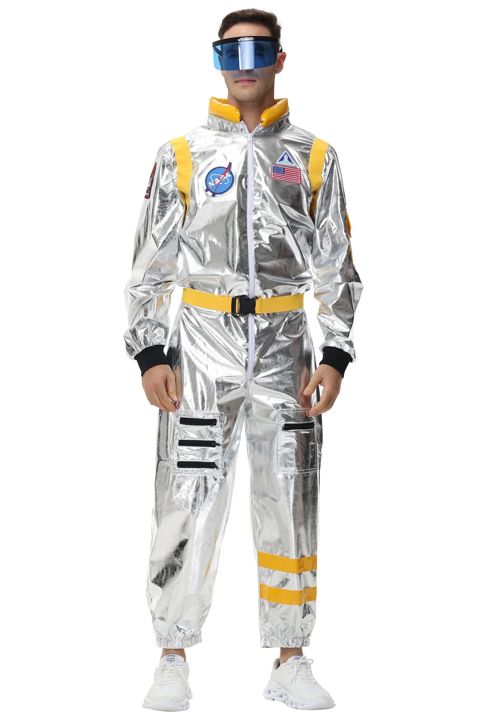 Silbernes Astronauten Kostüm für Männer und Frauen 6
