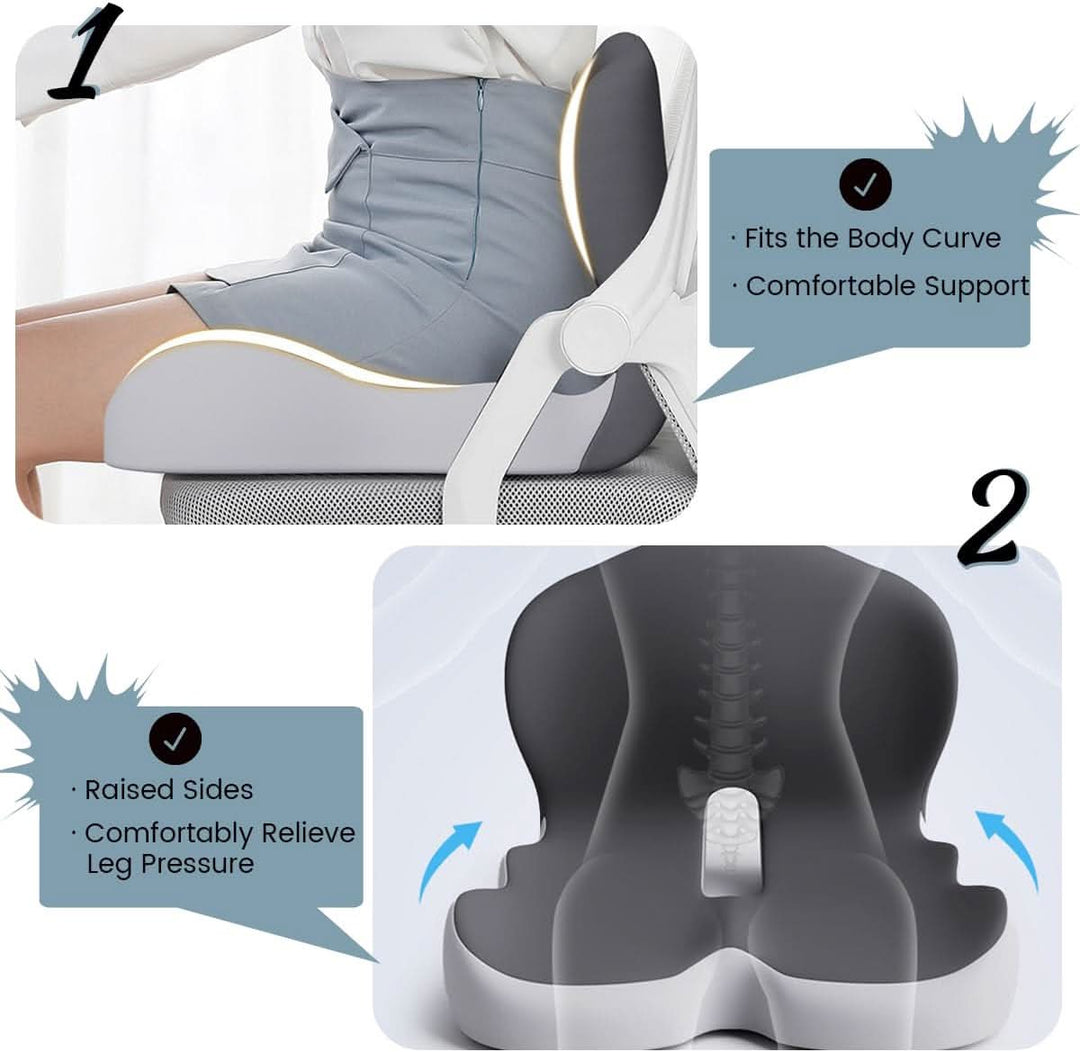 Sitzkissen Stuhl Ergonomisch Für Optimalen Komfort Im Büro Und Auto 3