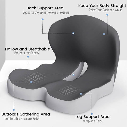 Sitzkissen Stuhl Ergonomisch Für Optimalen Komfort Im Büro Und Auto 5