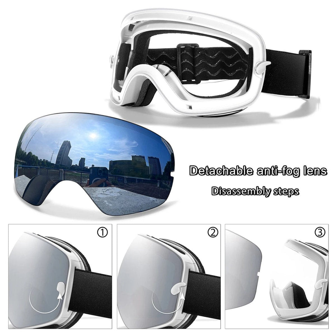 Skibrille Herren und Damen mit Antibeschlag und UV400 Schutz für Ski und Snowboard 3