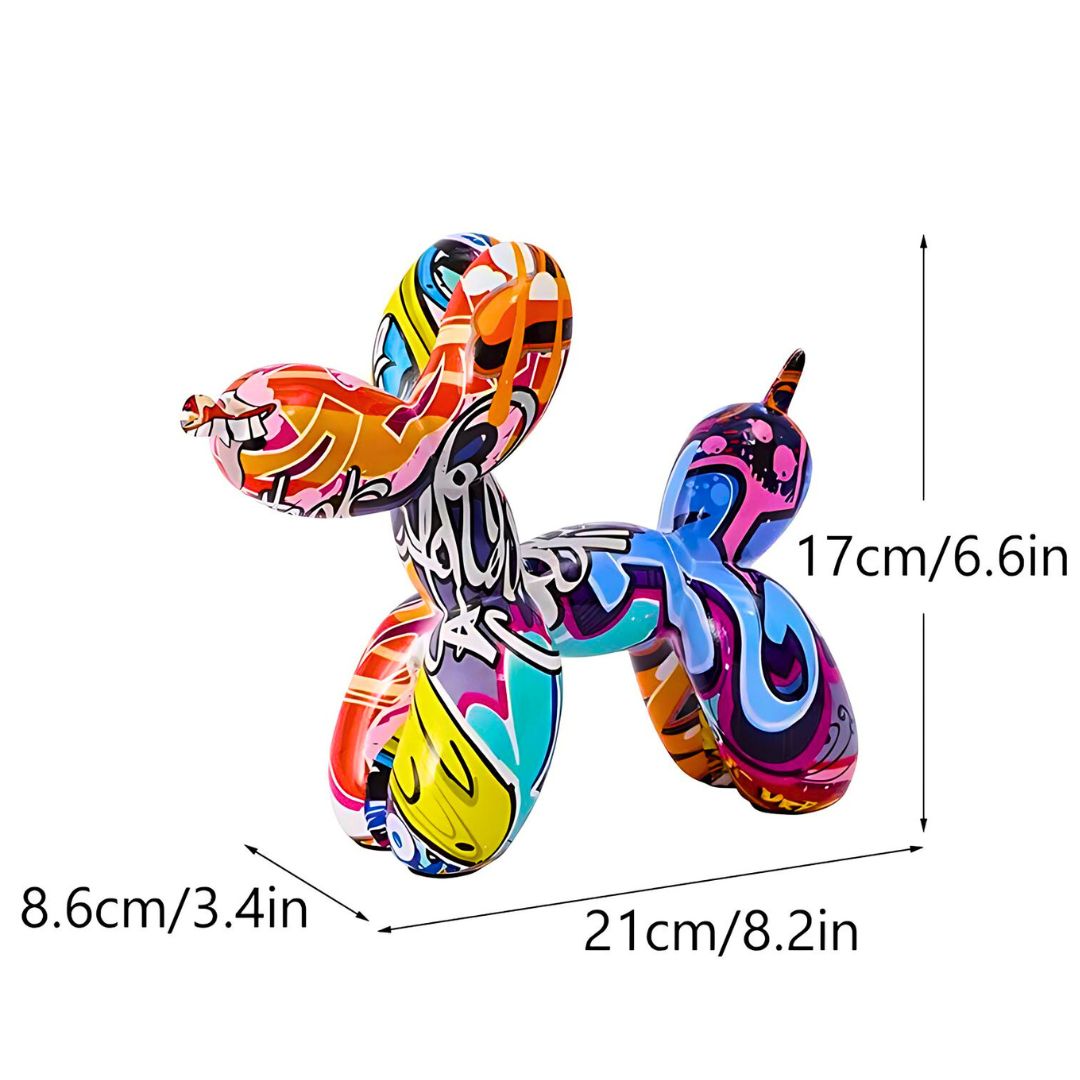 Skulptur Balloon Dog Graffiti Kunstharz Moderne Wohnkultur 1