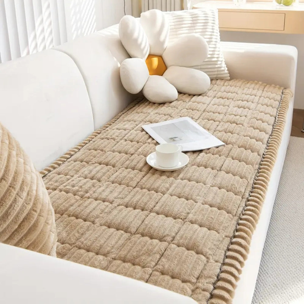Sofaüberwurf mit Plissierten Kanten für Gemütliche Wohnräume 0