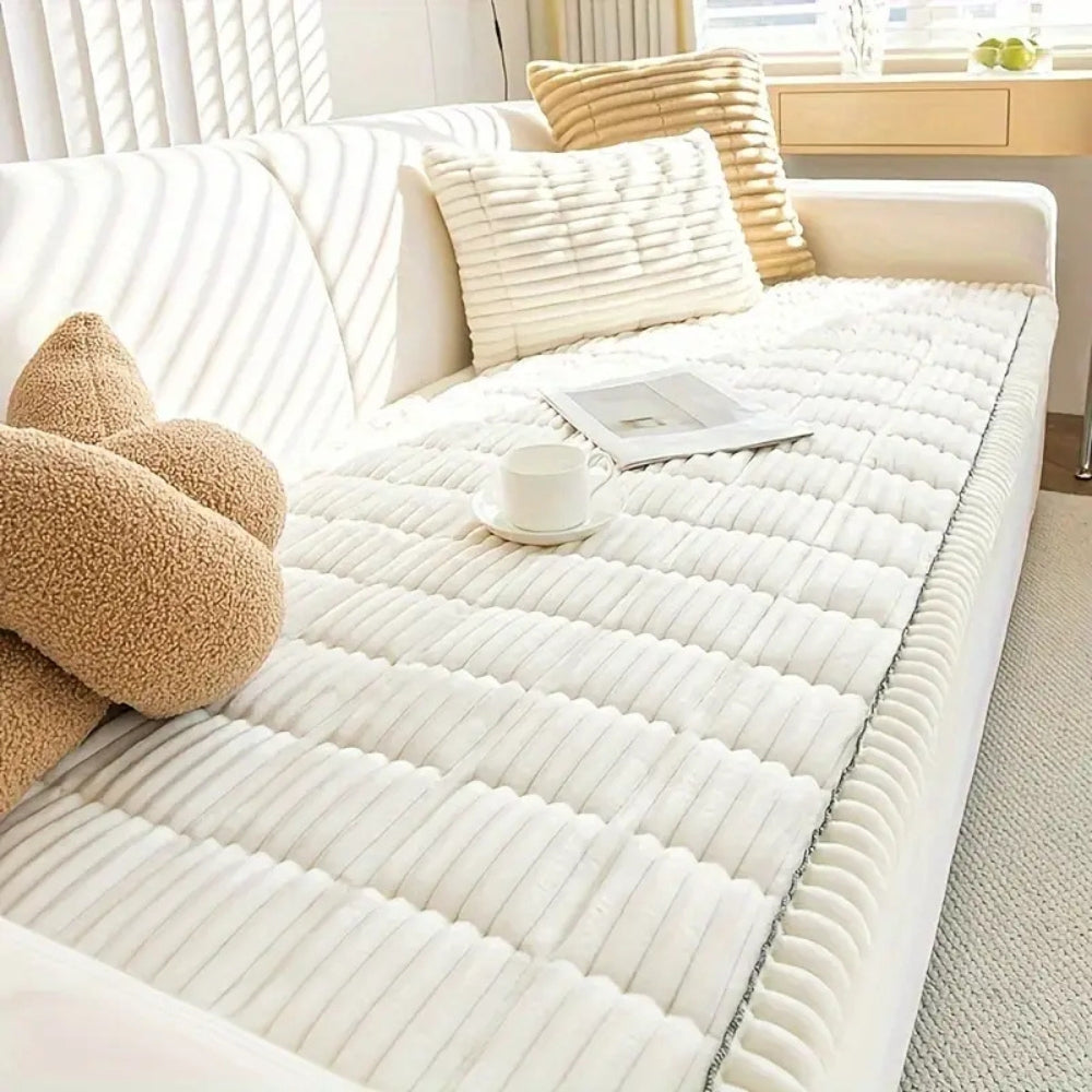 Sofaüberwurf mit Plissierten Kanten für Gemütliche Wohnräume 11