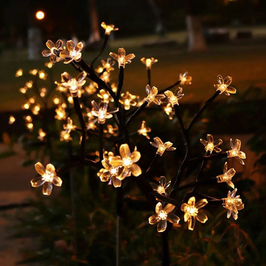 Solar Gartenleuchte Sakura Baum für Außenbereiche – Wetterfest und Automatisches Aufleuchten 0