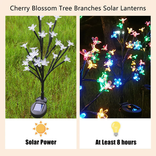 Solar Gartenleuchte Sakura Baum für Außenbereiche – Wetterfest und Automatisches Aufleuchten 1