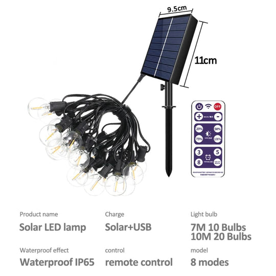 Solar Lichterkette Außen Wasserdicht für Gartenpartys und Romantische Abende 2