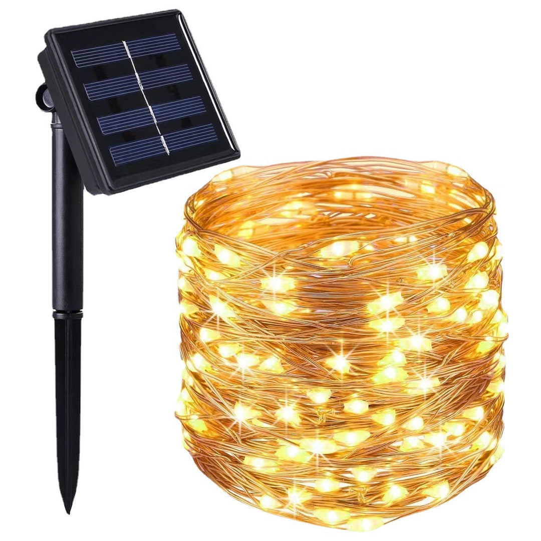 Solar Lichterkette Outdoor Wasserfest für Stimmungsvolle Beleuchtung im Garten 0