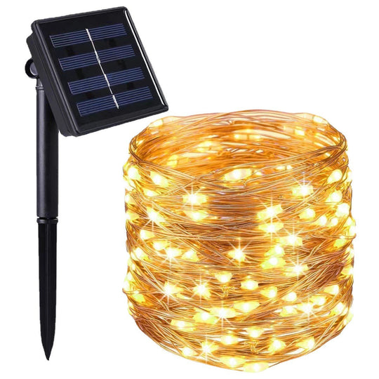 Solar Lichterkette Outdoor Wasserfest für Stimmungsvolle Beleuchtung im Garten 0