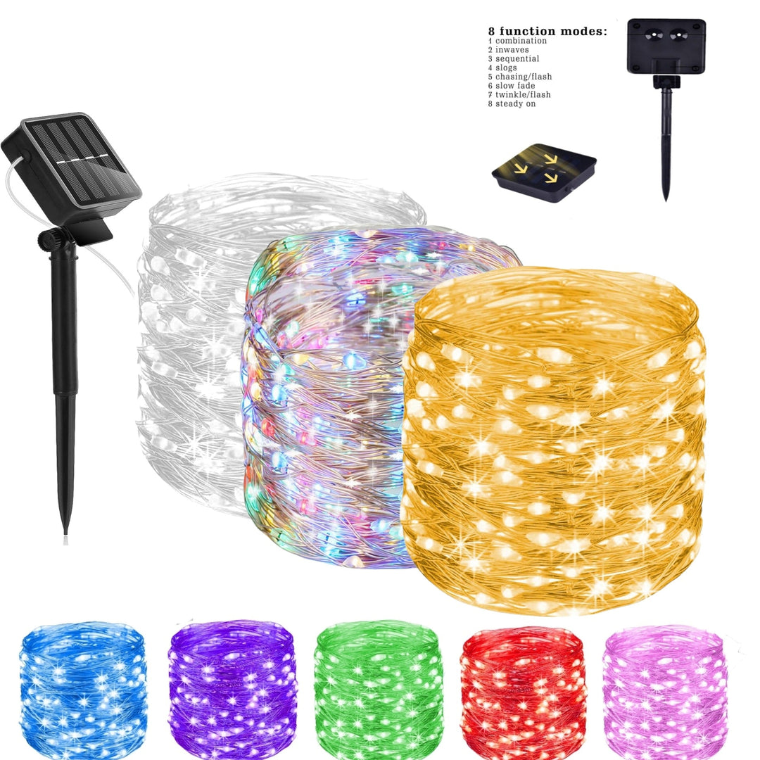 Solar Lichterkette Outdoor Wasserfest für Stimmungsvolle Beleuchtung im Garten 1