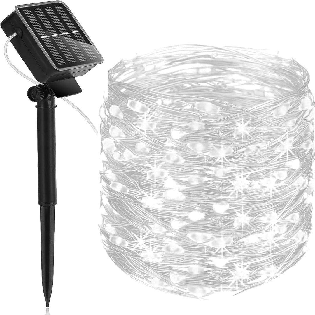 Solar Lichterkette Outdoor Wasserfest für Stimmungsvolle Beleuchtung im Garten 6