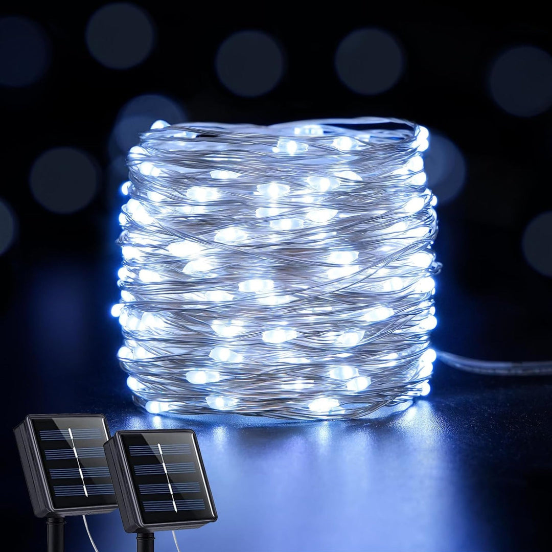Solar Lichterkette Outdoor Wasserfest für Stimmungsvolle Beleuchtung im Garten 9