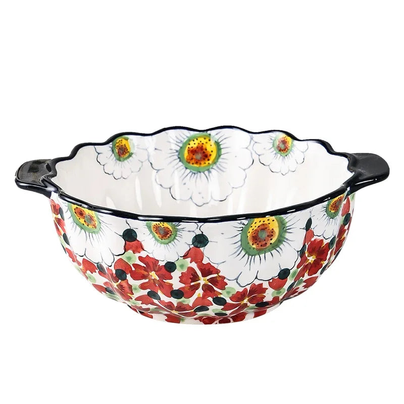 Sommerliche Keramikschalen mit Blumendesign für Festliche Anlässe 8