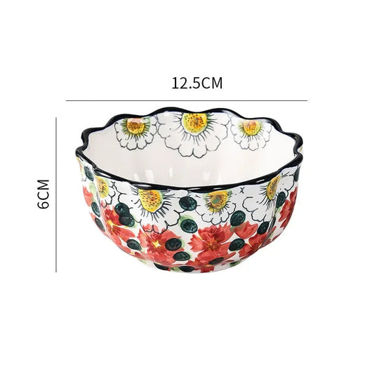 Sommerliche Keramikschalen mit Blumendesign für Festliche Anlässe 9