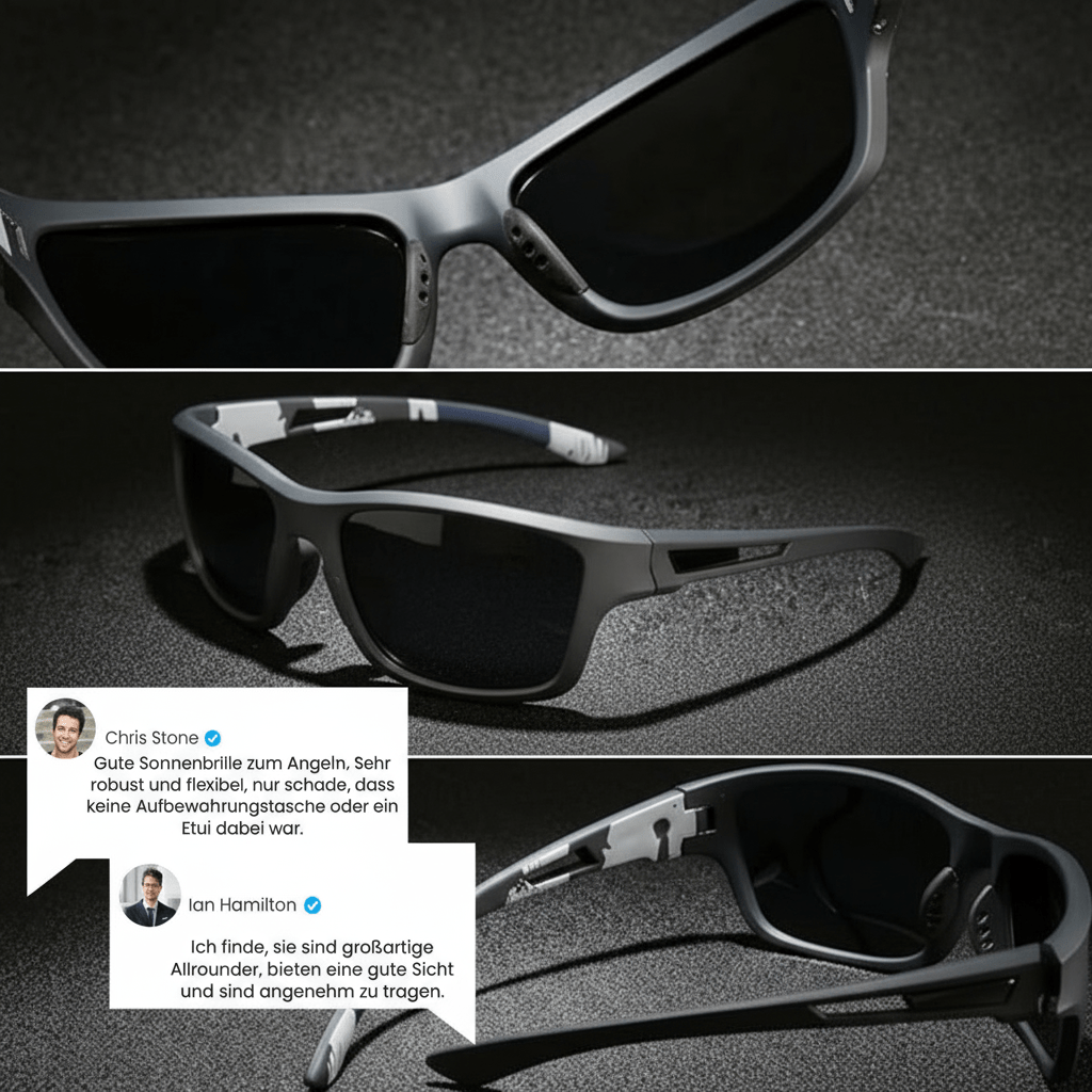 Sport Sonnenbrille Unisex Polarisierte Gläser Ergonomisch für Outdoor-Aktivitäten 5