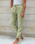 Variant image for Damen Weiße Leinenhose Lockerer Schnitt Atmungsaktives Material-2