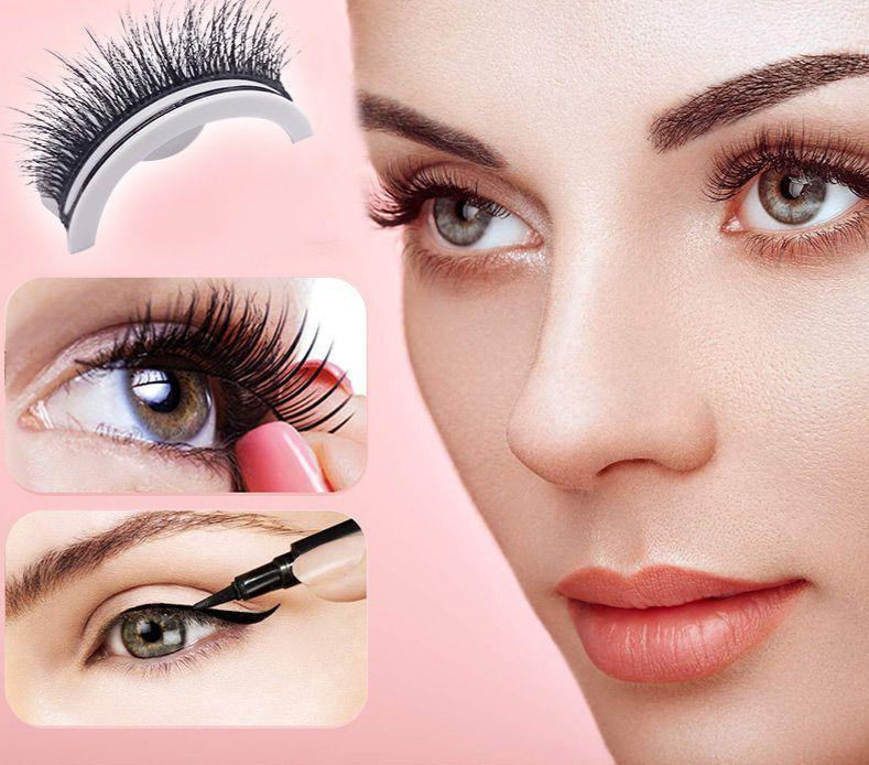 Wiederverwendbare Wimpern für Frauen Naturlook Leicht Synthetik-4