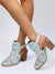 Stiefel-Sandalen Mit Klobigem Absatz