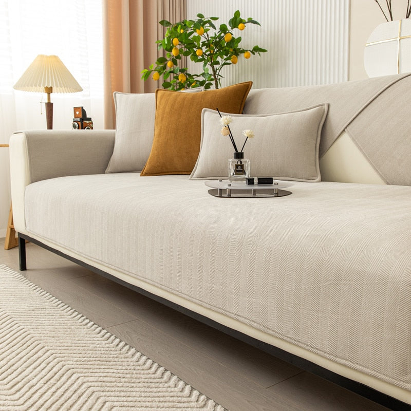 Stretchbarer Sofaüberzug für 1- bis 3-Sitzer und Ecksofa aus Polyester-Spandex 2