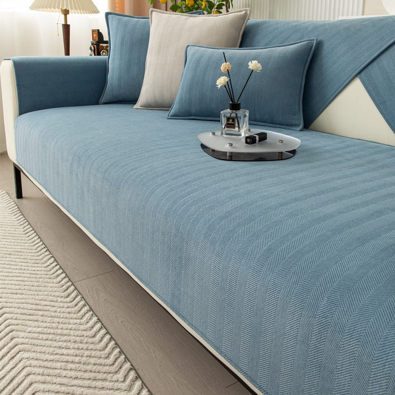 Stretchbarer Sofaüberzug für 1- bis 3-Sitzer und Ecksofa aus Polyester-Spandex 3