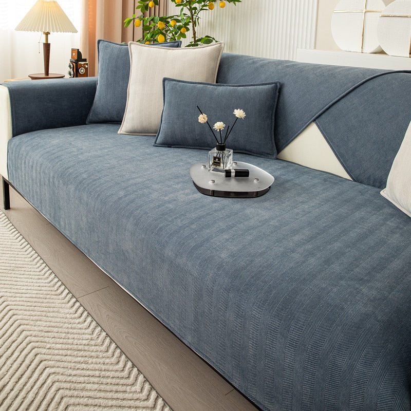 Stretchbarer Sofaüberzug für 1- bis 3-Sitzer und Ecksofa aus Polyester-Spandex 4
