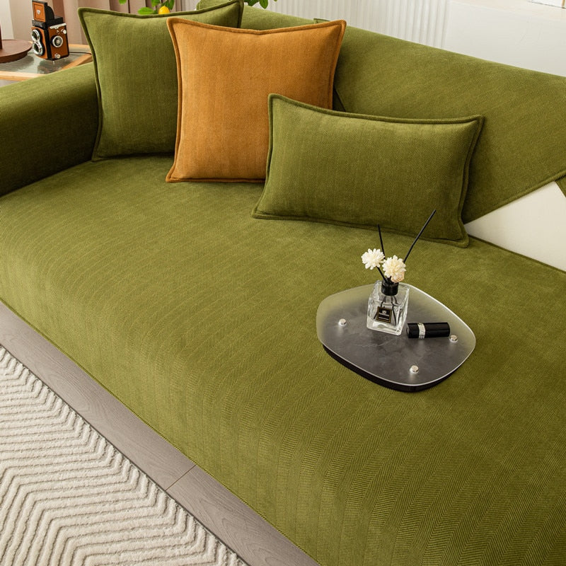 Stretchbarer Sofaüberzug für 1- bis 3-Sitzer und Ecksofa aus Polyester-Spandex 5