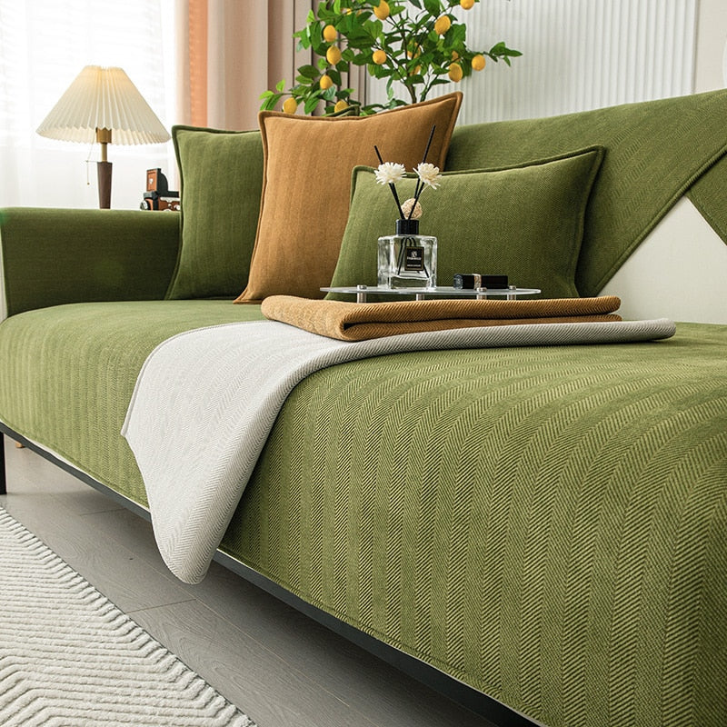 Stretchbarer Sofaüberzug für 1- bis 3-Sitzer und Ecksofa aus Polyester-Spandex 6