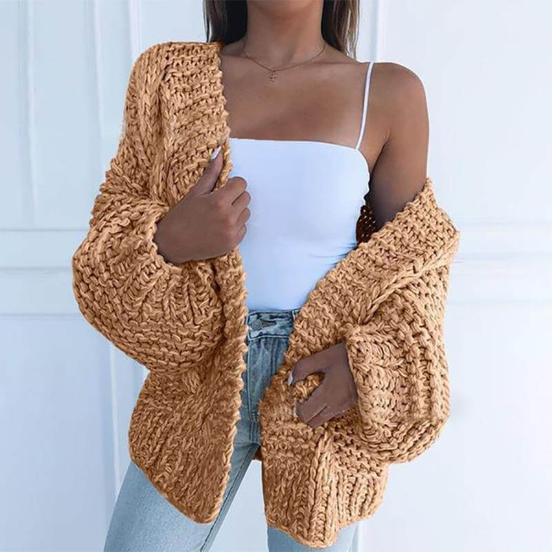 Strickjacke Aus Grobstrick