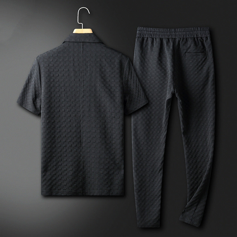 Herren Kostüm Zweiteilig Modern Geometrisches Muster Polyester 2