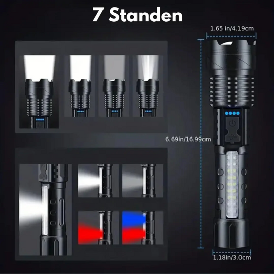 Taschenlampe für Outdoor-Abenteuer Wasserdicht 5000 Lumen Wiederaufladbar Kompakt 1