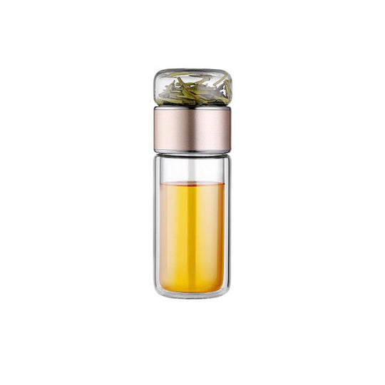 Teeflasche mit Sieb 2-in-1 für Losen Tee und Teebeutel, Doppelwandige Flasche für Optimalen Genuss 8