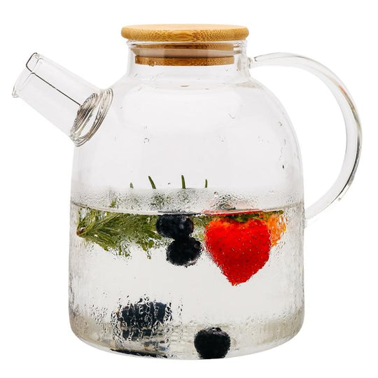 Teekanne Glas für Tee 1-1,5 L Hitzebeständig Kristallklar Modernes Design 4