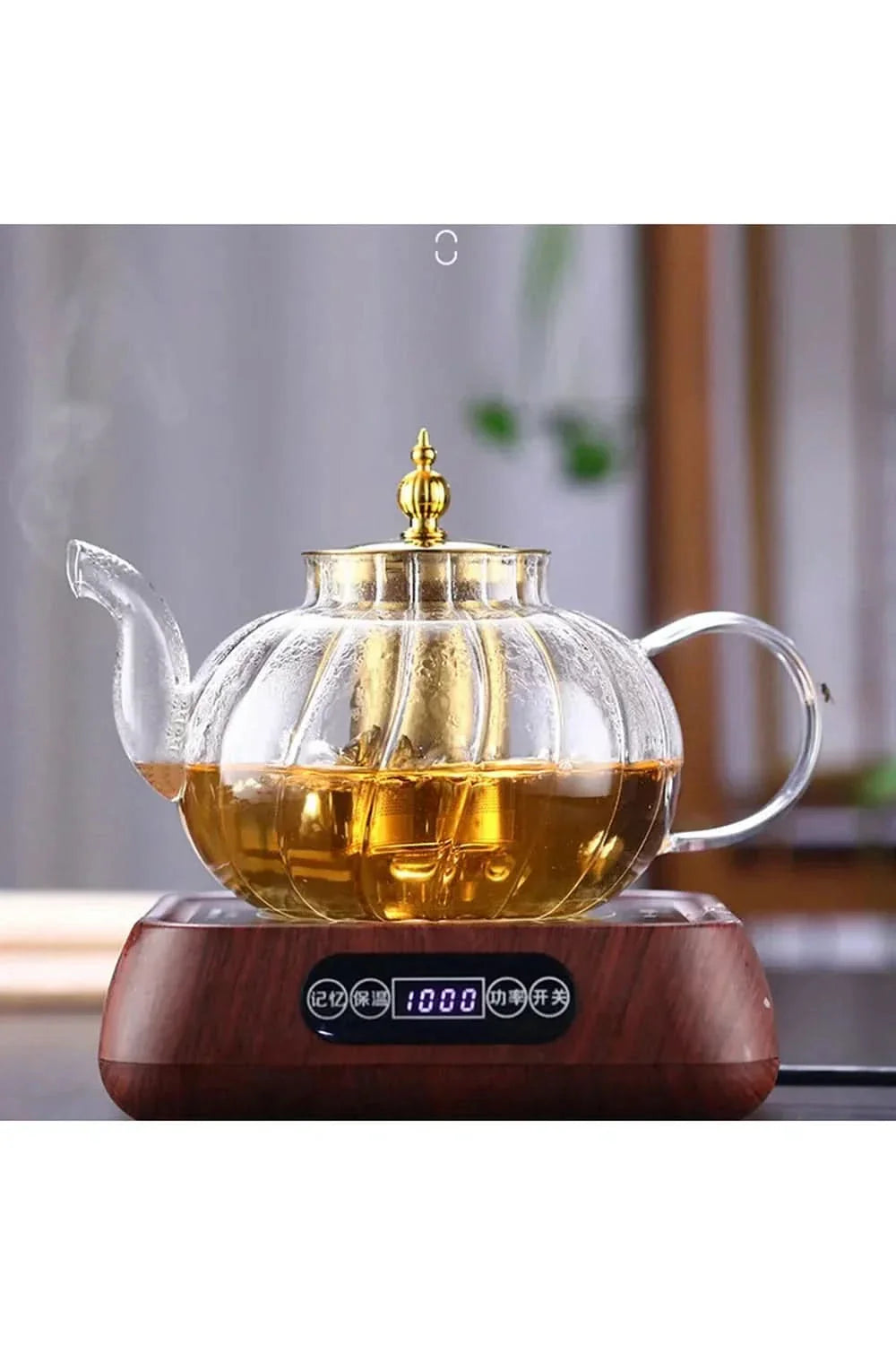 Teekanne mit Sieb aus Glas für losen Tee - Hitzebeständig, 1200 ml, Spülmaschinenfest 6