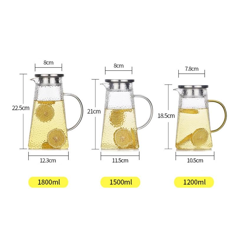 Teekessel aus Glas mit Filter für modernes Design 1200 ml 1500 ml 1800 ml 5