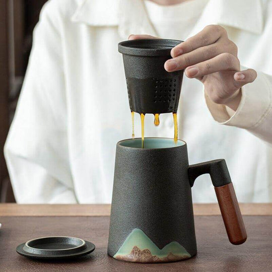 Teetasse Japanischer Stil mit Filter 400 ml 1