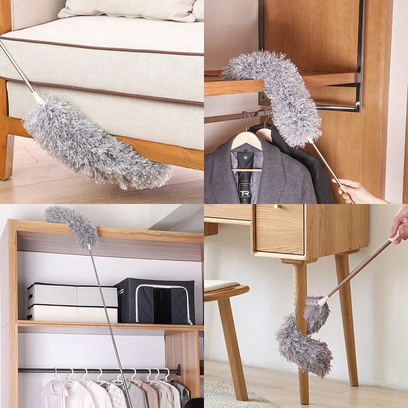 Teleskop Staubwedel Mit Flexibler Kopf Für Hohe Decken Reinigung 5