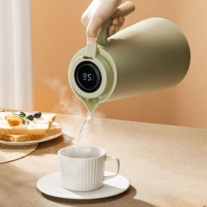 Thermoskanne 1L Auslaufsicher Minimalistisch für Kaffee und Tee 1