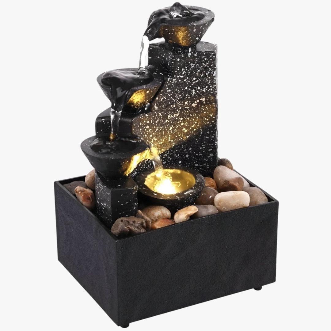 Tisch Wasserfall Brunnen Modern für Entspannung und Atmosphäre 7