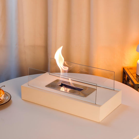 Tischkamin Outdoor Tragbar - Modernes Tischfeuer für Innen- und Außenbereiche mit Bioethanol Flamme 4