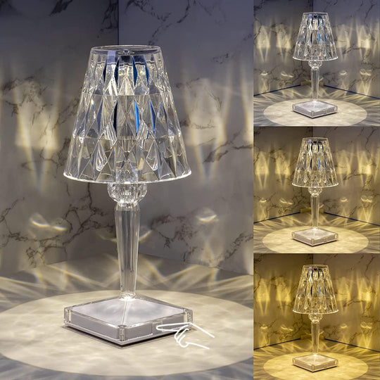 Tischlampe LED im Diamantdesign für stilvolle Beleuchtung 1