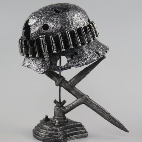 Tischlampe im Vintage-Stil mit Helm-Design 0