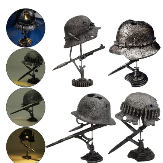 Tischlampe im Vintage-Stil mit Helm-Design 1