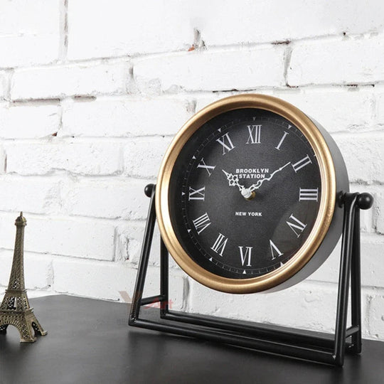 Tischuhr Vintage-Stil Für Heimbüro – Retro Design Mit Leisem Quarzwerk 3