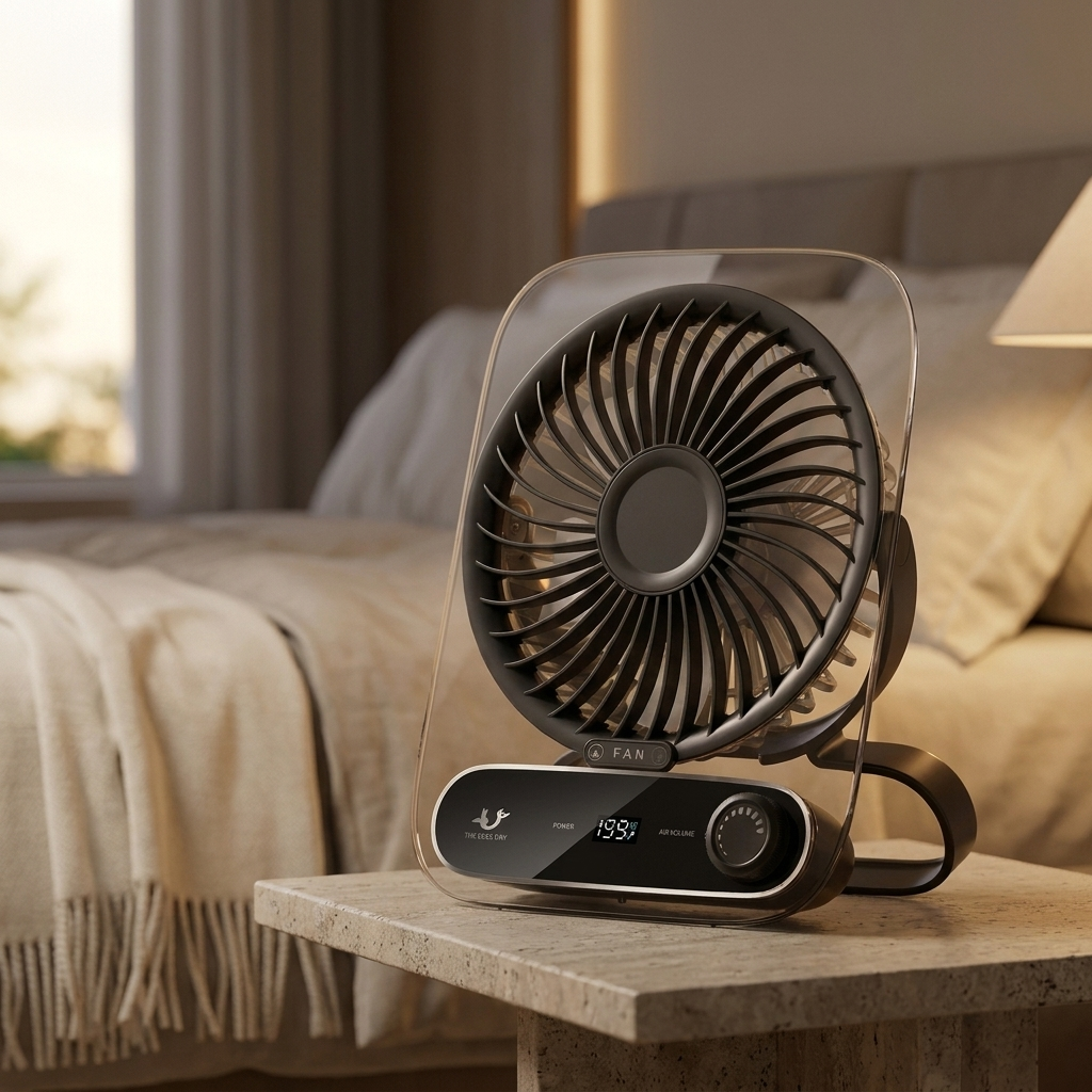 Tischventilator Leise Mit Akku Digitalanzeige 199 Luftstufen Ultraflaches Design 3