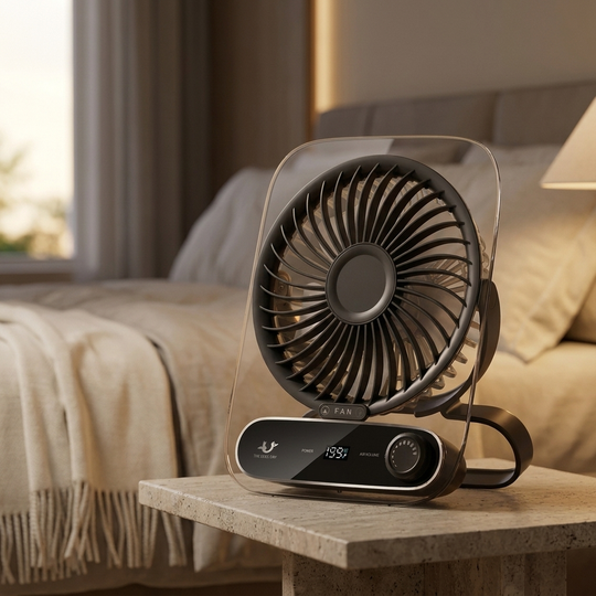 Tischventilator Leise Mit Akku Digitalanzeige 199 Luftstufen Ultraflaches Design 3