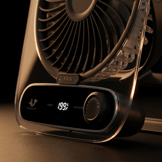 Tischventilator Leise Mit Akku Digitalanzeige 199 Luftstufen Ultraflaches Design 5