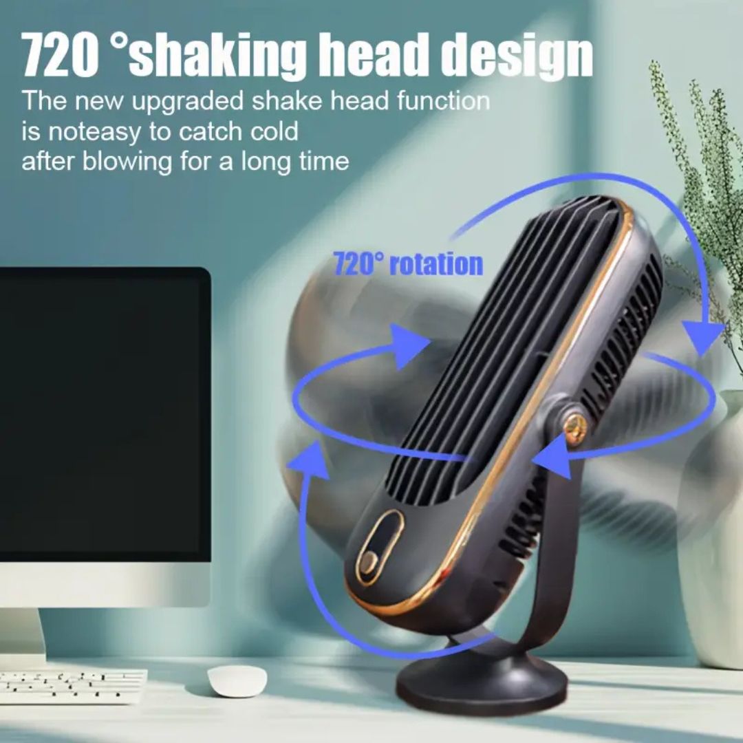 Tischventilator Leise USB Desktop Lüfter Kompakt für Zuhause und Büro 3